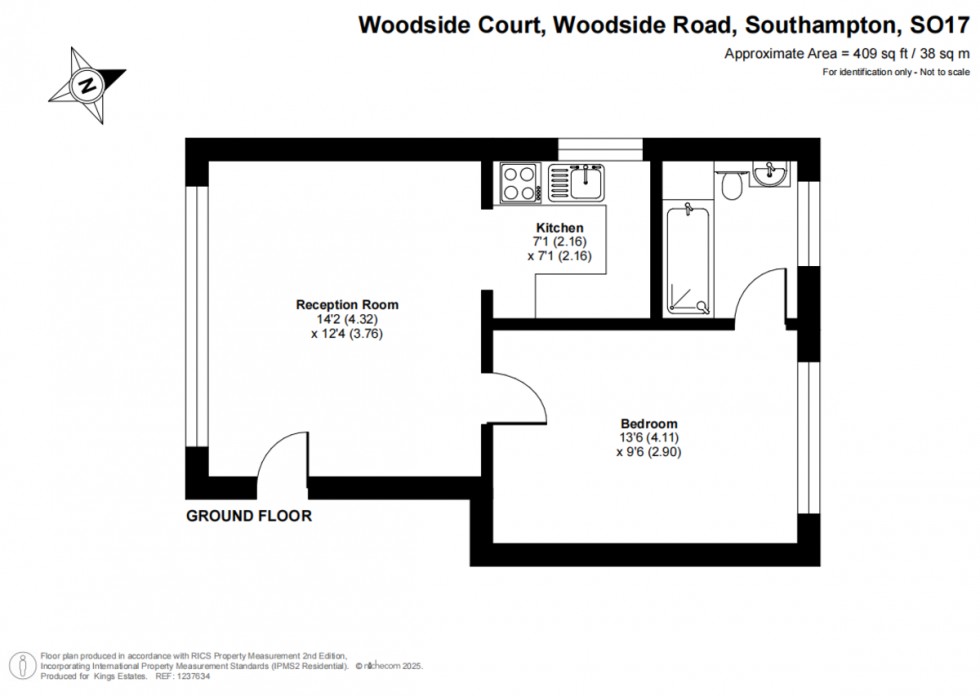 Floorplan for Woodside court, Southampton